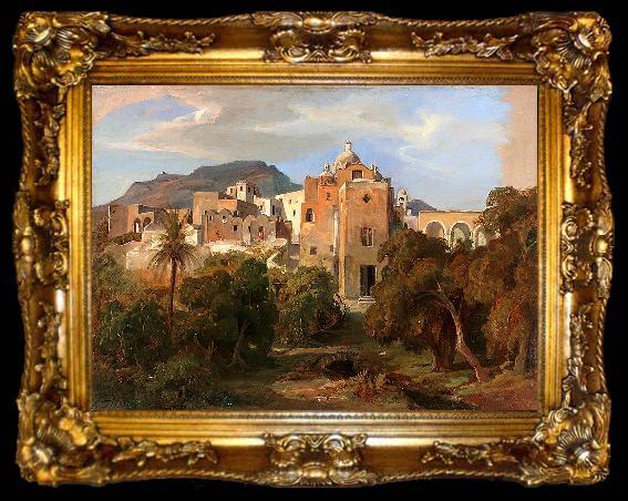 framed  Johann Wilhelm Schirmer Capri mit Blick auf Santa Serafina, ta009-2